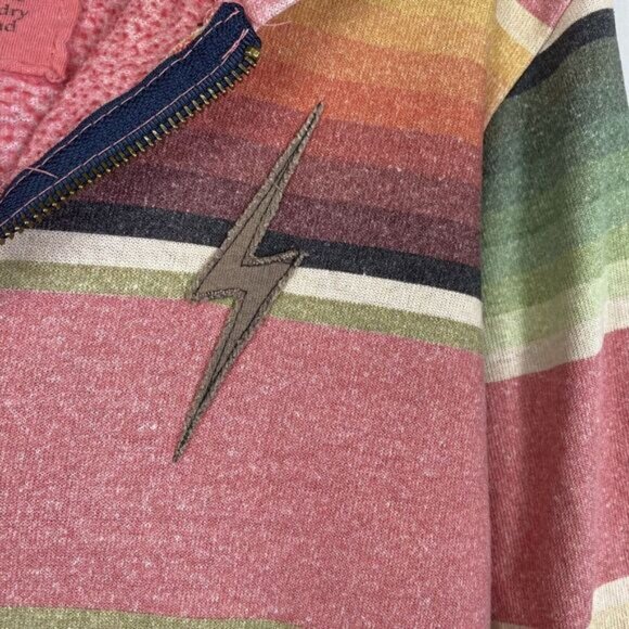 Aviator Nation Serape Bolt Hoodie Kids Size 14 - Picture 3 of 10